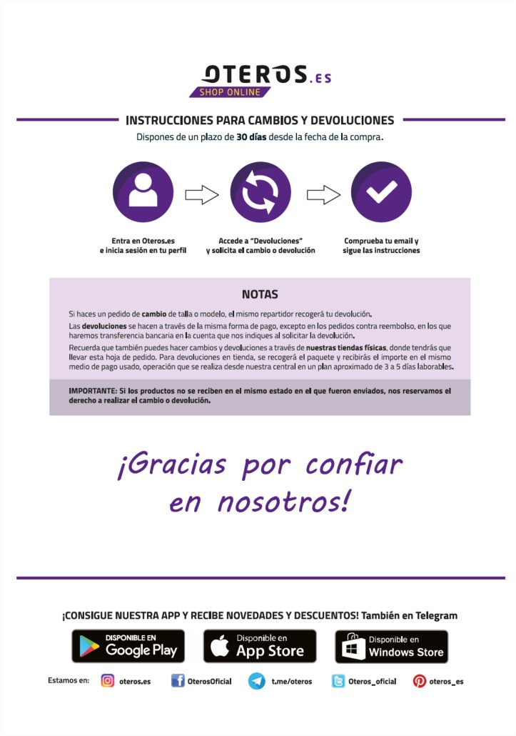 Instrucciones Devolución