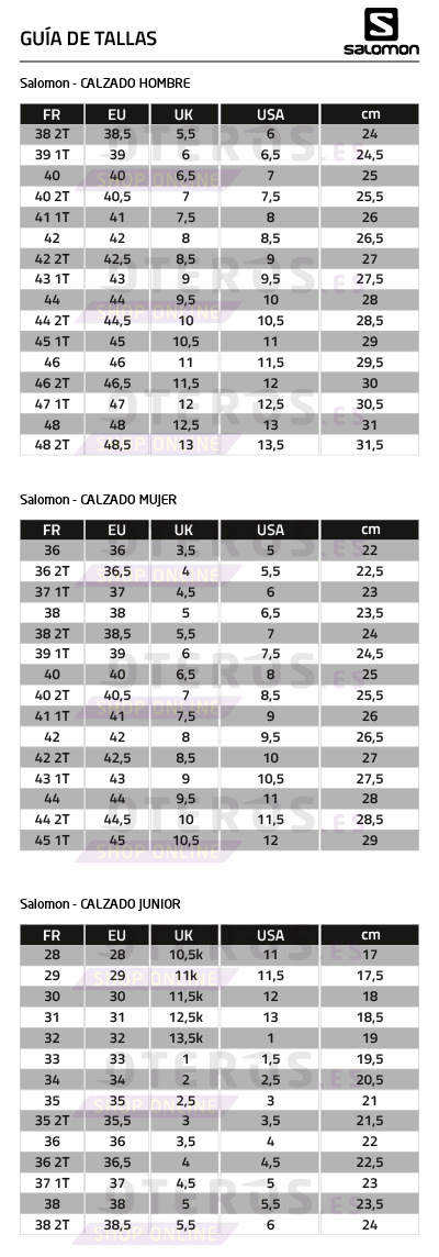 tallas salomon